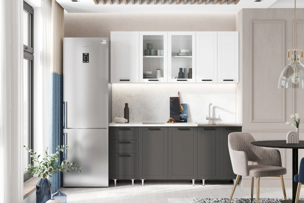 Кухонный гарнитур Монако 1,8 м Компоновка 1 (Миф)